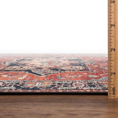 Keen Home Design 3x5 Rug - Machine Washable Entry Rug with Non-Slip Backing, Ideal for Enteryway, Kitchen, Bathroom, Laundry Room - Vintage, Easy Clean, Durable, Low Pile Rug - (3' x 5')