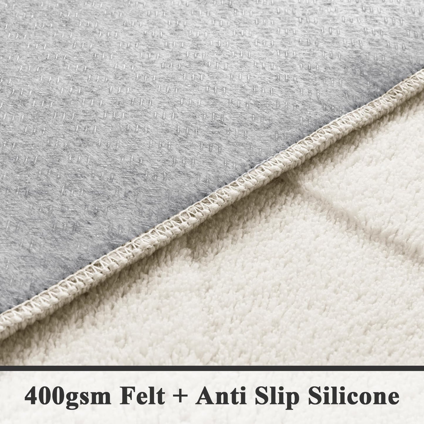 SHACOS Soft Cozy Modern Abstract Area Rugs 4'x6' High Low Pile Non Slip Washable Scandinavian Minimalist Rug Carpet for Living Room Bedroom Dining Room, Cream