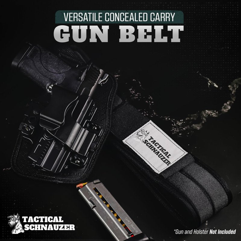 Tactical Schnauzer Concealed Carry Gun Belt | Use Your Own IWB Holster for Secure Retention and Safe Trigger Guard Protection - Concealed Carry for Men & Women