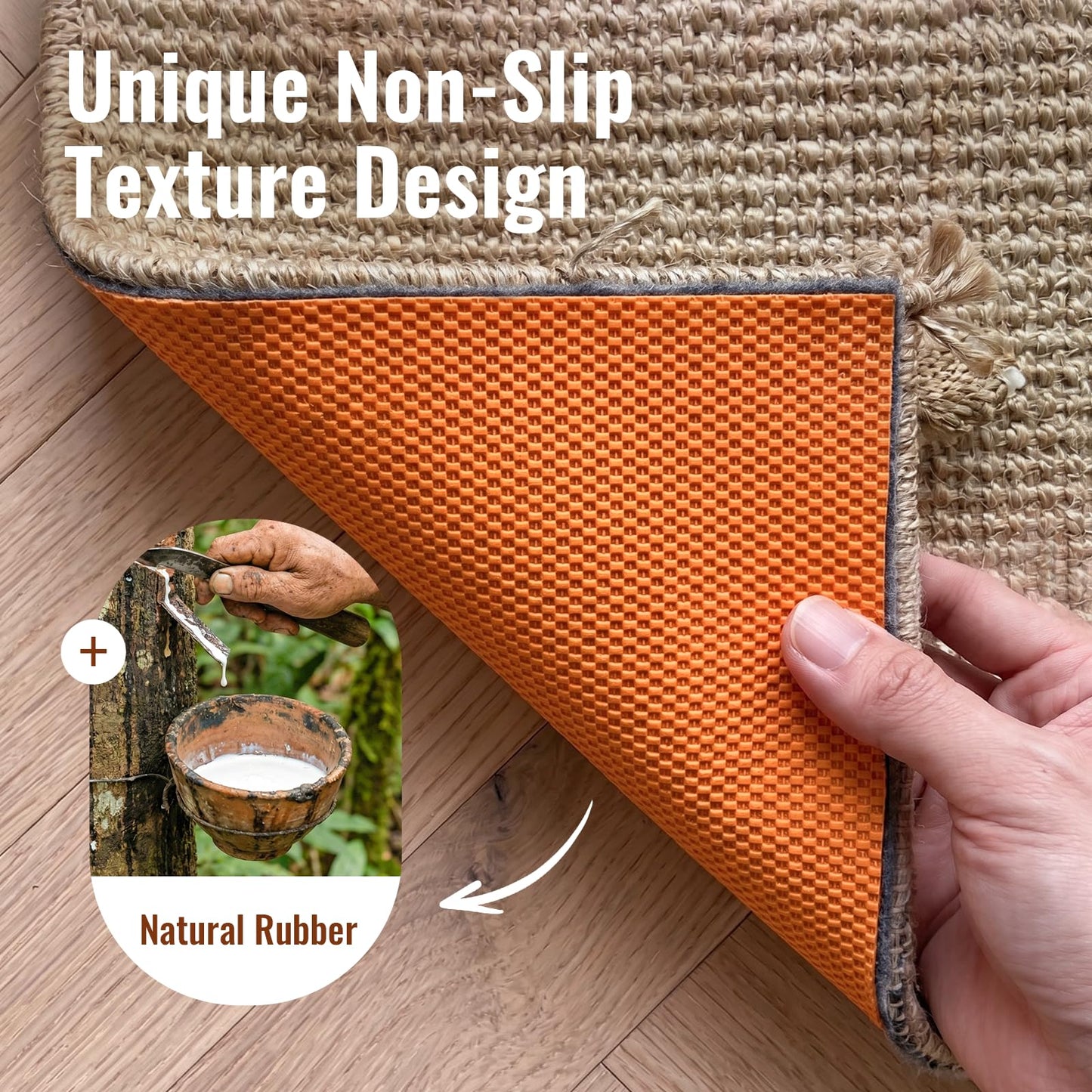 3 x 5 Ft Rug Pad Non-Slip, 1/4" Thick, Rug Gripper for Hardwood Floors, Felt and Natural Rubber Backing, Dual Surface, Cushioned Pads, Keep Carpets in Place, Protective Padding Under Area Rugs