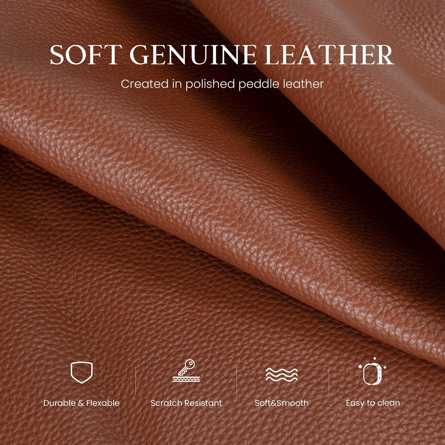 befen Genuine Leather Satchel Purse for Women, Ladies Crossbody Shoulder Bags Top Handle Tote Bag for Travel, Work, Office - Brown