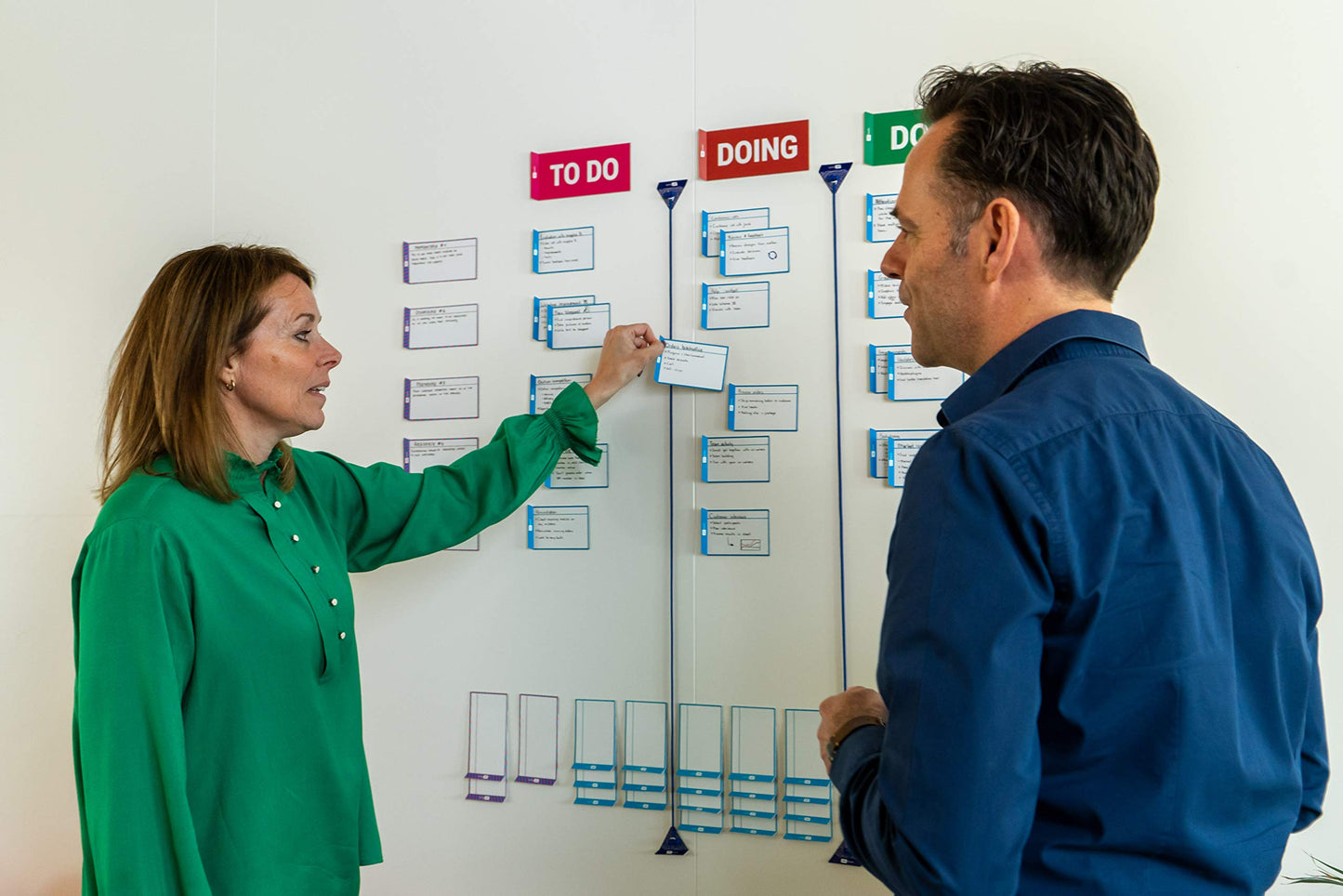 PATboard Scrum Board and Kanban Board - Basic Toolset Magnetic – Agile Magnetic Cards and Kanban & Scrum Tools – Reusable Magnets Scrum Board kit - for Office whiteboards and Metal Surfaces
