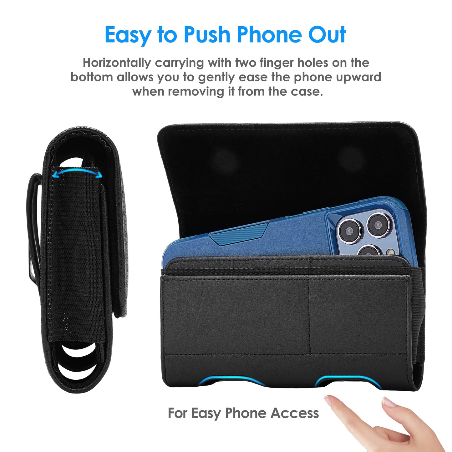Mopaclle Phone Holster for iPhone 17 Pro Max, 17 Air, iPhone 16 Pro Max,15 Pro Max 15 Plus,14 Pro Max 13 Pro Max, 12 Pro Max,Premium Cell Phone Belt Holder for Men with Belt Clip ID Card Holder Pouch