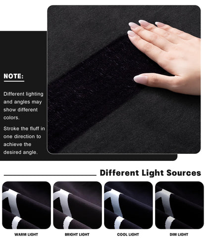 YIHOUSE Modern Washable Area Rug for Living Room Bedroom - Large Abstract Black and White Rug Non-Slip Ultra-Thin Home Decor (Dark Curve, 5'x7'ft)