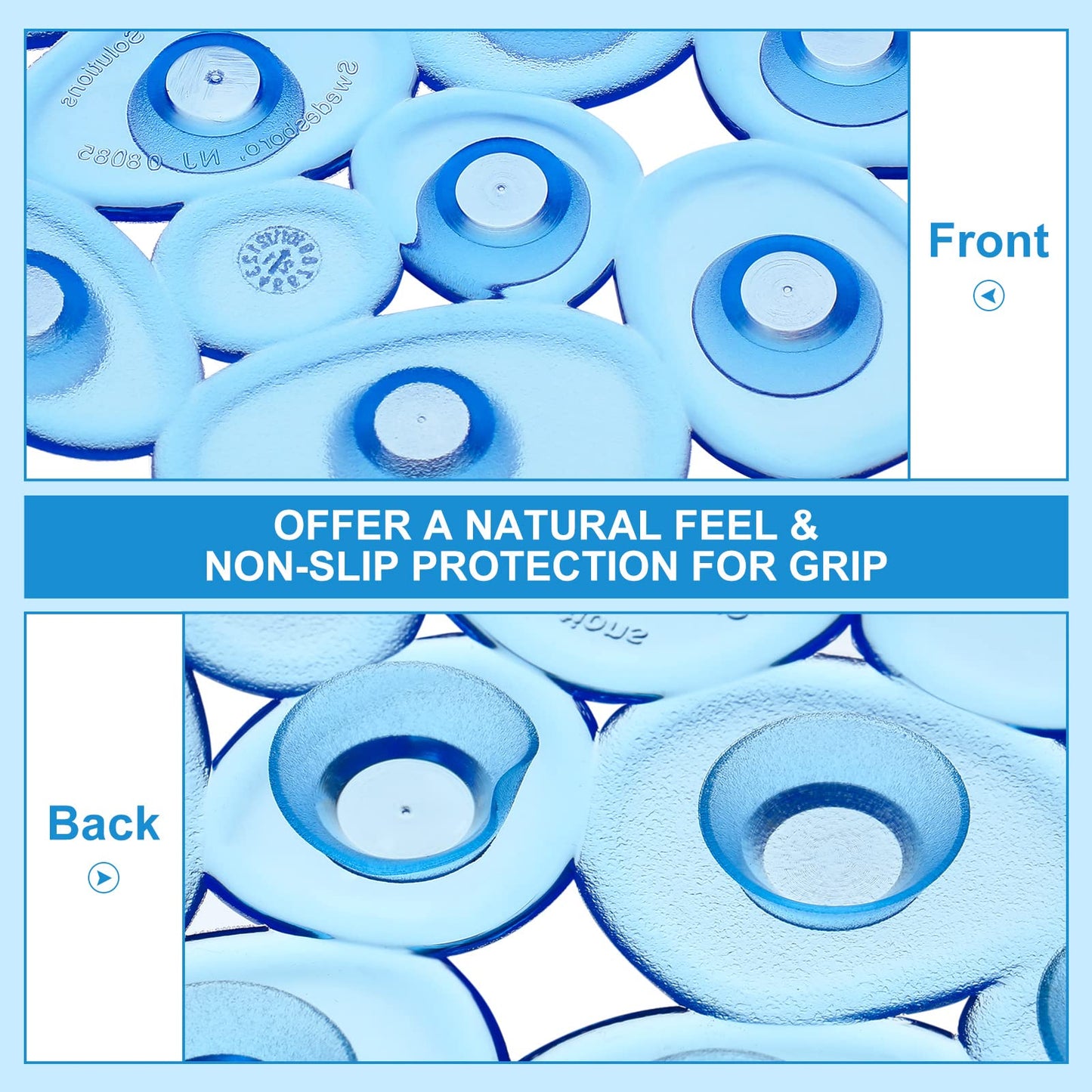 Riakrum 12 Pcs Non Slip Bathtub Stickers, Clear Anti Slip Shower Treads with Strong Suction Cups, Pebble Provides Traction Machine Washable No Residue, Safe(Green, Blue, Transparent)