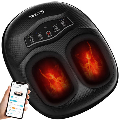 Foot Massager FSA Eligible HSA, Feet Massager with Heat for Plantar Fasciitis Relief, 5 Levels Compression & Vibration Massage for Neuropathy, Christmas Gifts for Women Men, Fits Up to 13"