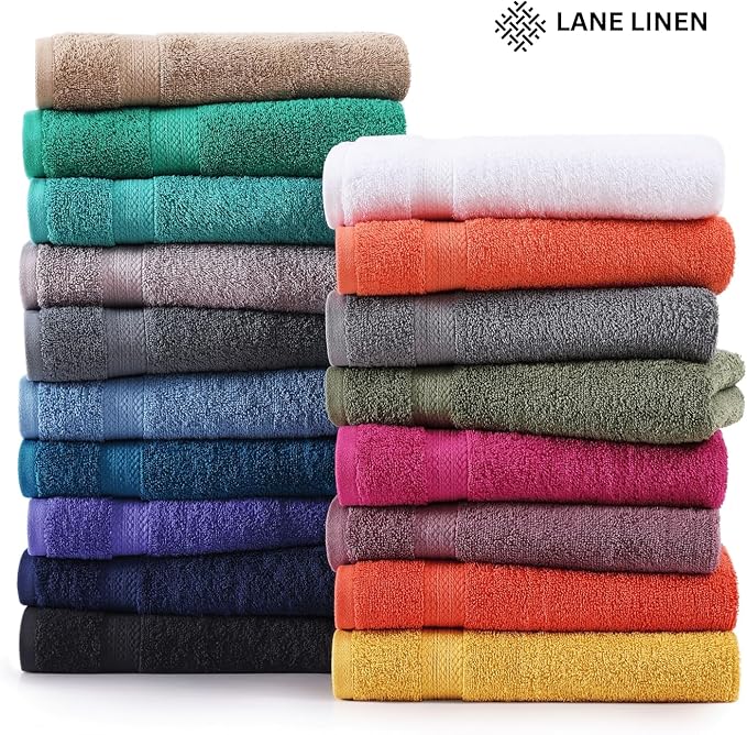 LANE LINEN 100% Luxury Cotton Bath Sheets 4 Pack