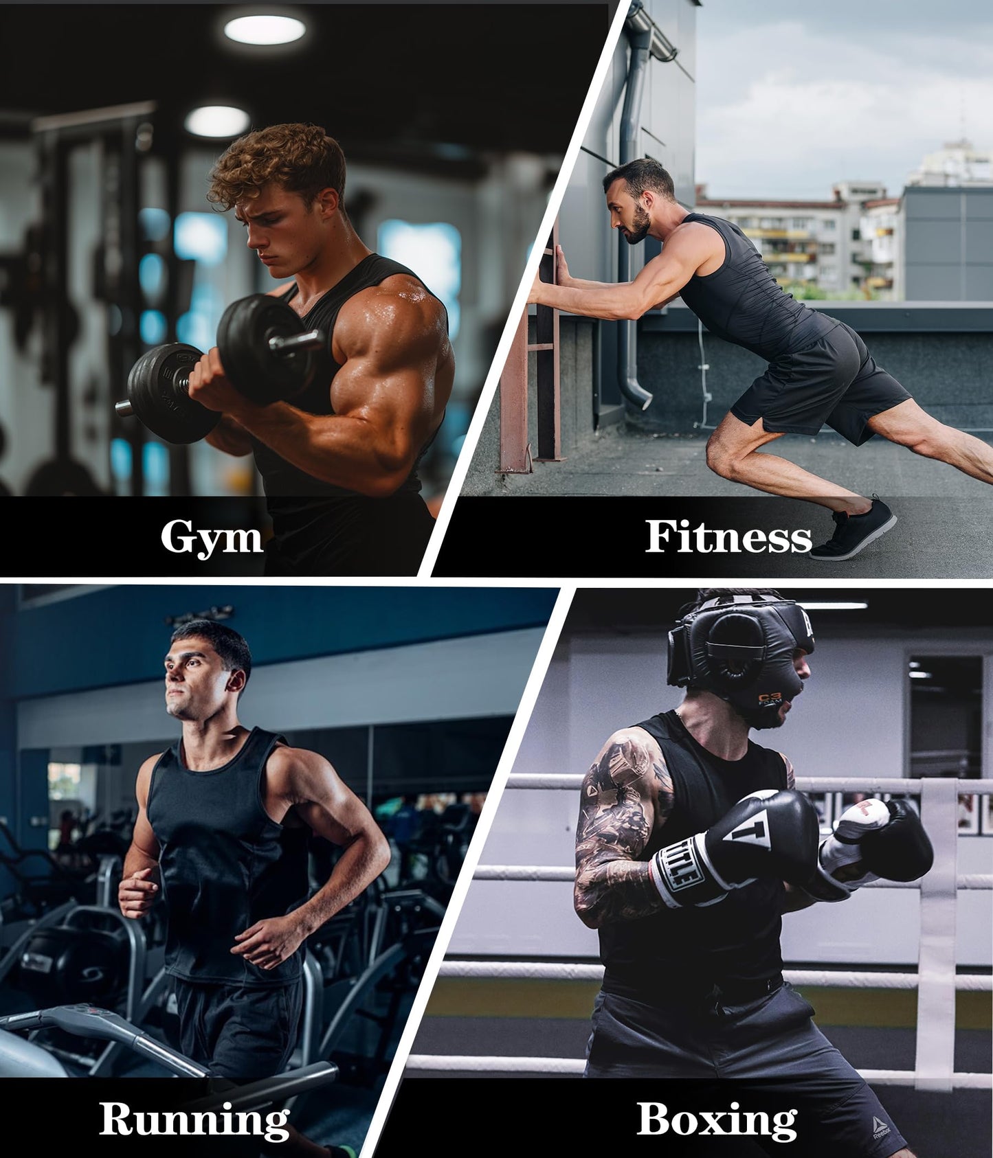 Sauna Vest for Men Waist Trainer Sauna Shirt for Men Zipper Sweat Belt Tank Top for Belly Fat(BG L/XL)