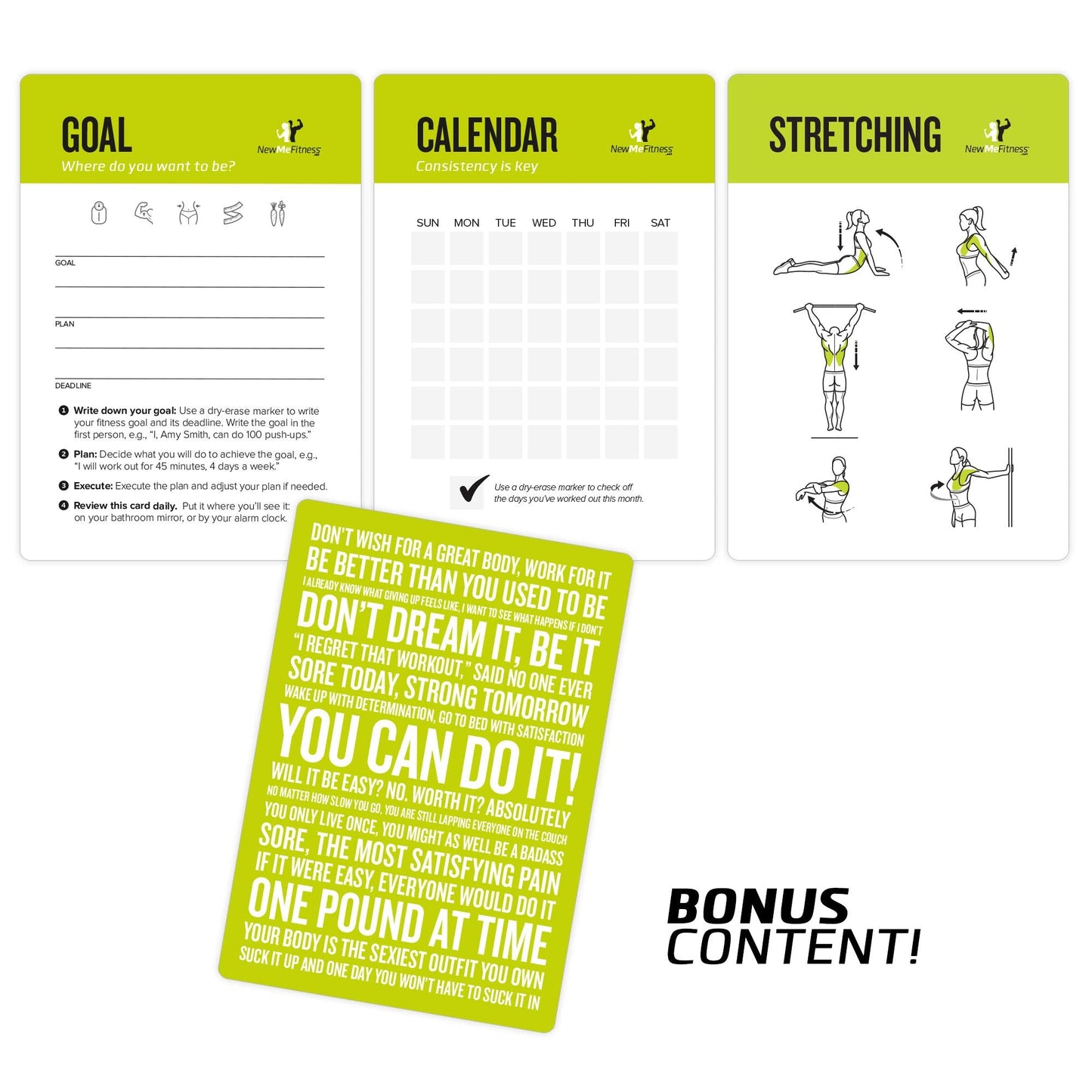 Battle Rope Exercise Cards for Home Workouts, Set of 62 - with Guided Strength Training Workout Cards Deck for Home or Gym, Illustrated Fitness Cards with 50 Exercises, Durable & Waterproof