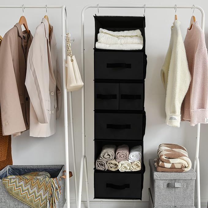 GRANNY SAYS Hanging Closet Organizer 6 Shelves, Closet Organization and Storage