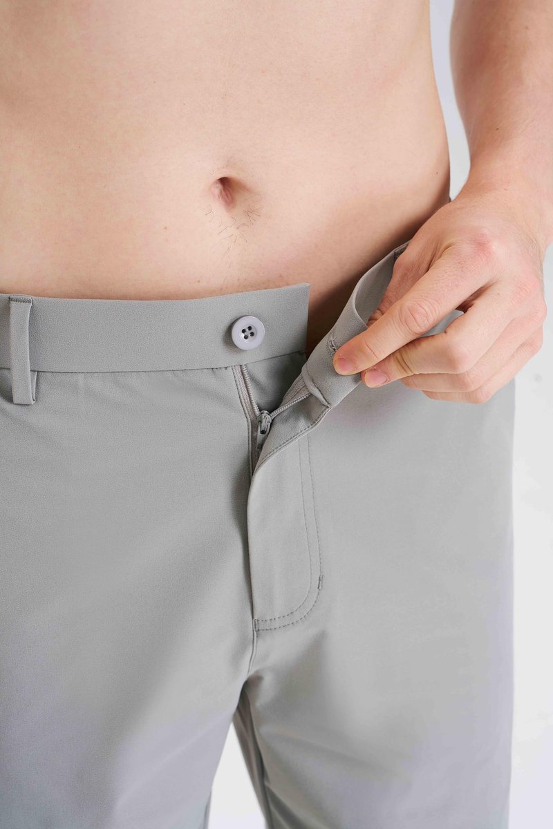 Men's Stretch Golf Shorts 9'' - Dress & Casual Business Travel | Quick-Dry, Lightweight Comfort Fit with Pockets Light Grey, 30W