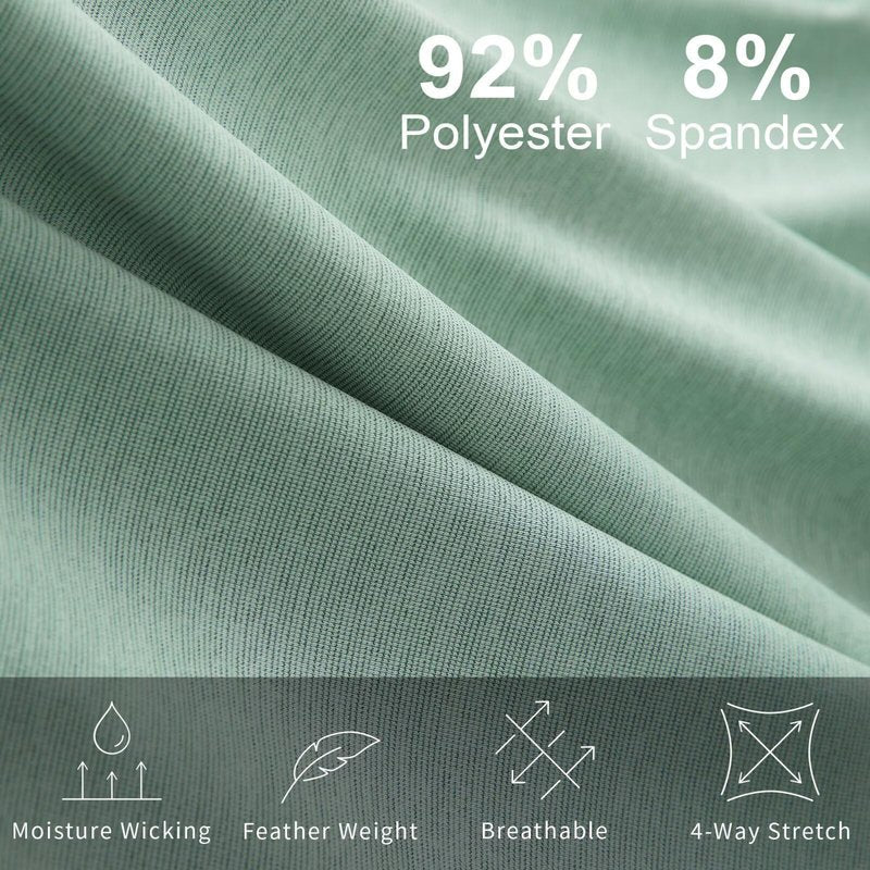 M MAELREG Mens Polo Shirt Comfortable Performance for Sports Casual UPF 30+ Sun Protection Mens Polo Shirts Short Sleeve Grey Green