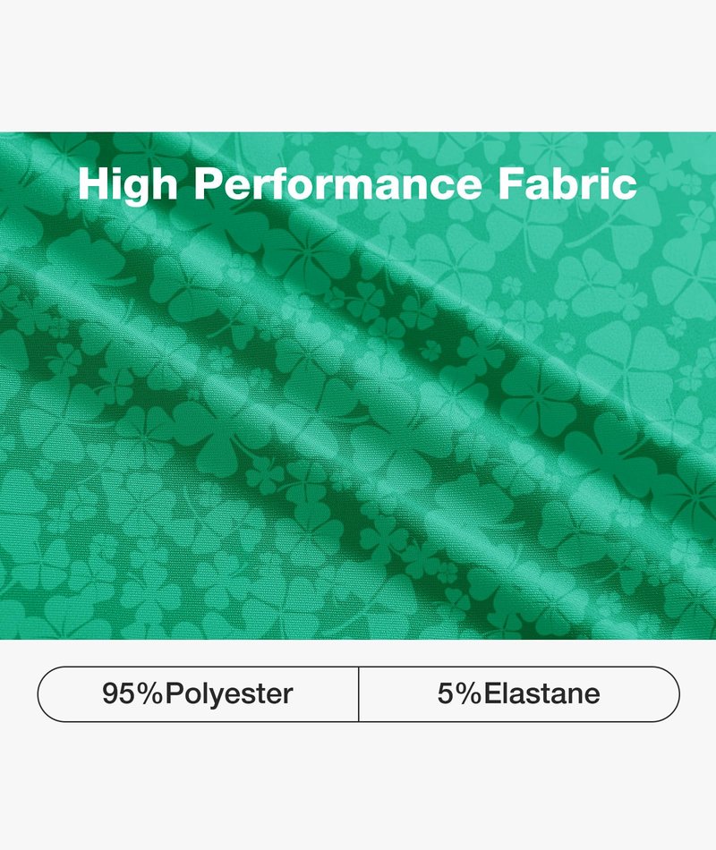 SWISSWELL St Patricks Day Shirt Men Green Patterns Polo Shirts for Men Short Sleeve Performance Rugby T Shirts Spring XL