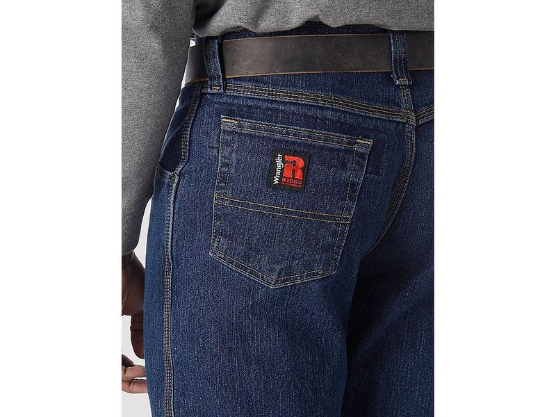 Wrangler Riggs Workwear Mens Five Pocket Jeans, Mid Stone, 38W x 30L US