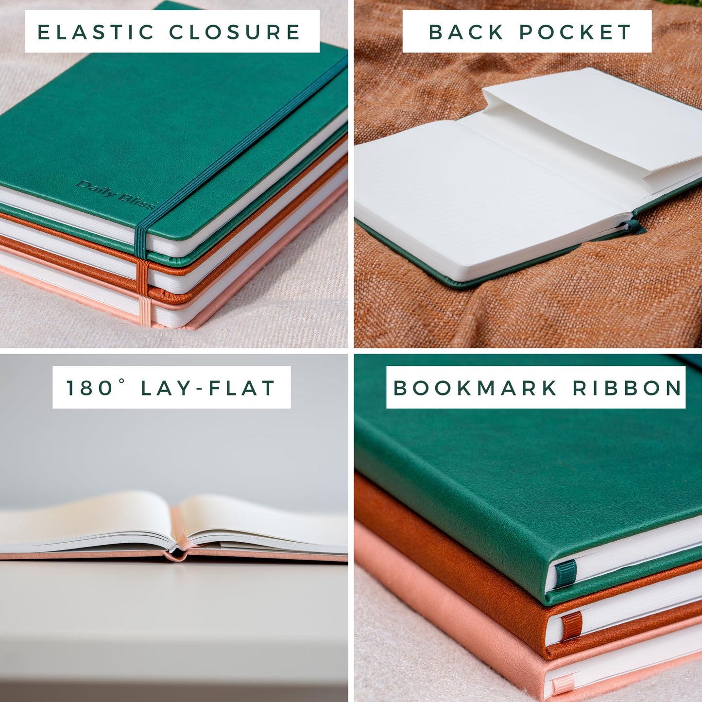 Daily Bliss Stone Paper Journal Premium A5 Hardcover Vegan Leather Notebook Journal | 160 Pages | Premium Quality Professional Notebook For Men and Women |Comes With Gift Box Waterproof Notebook