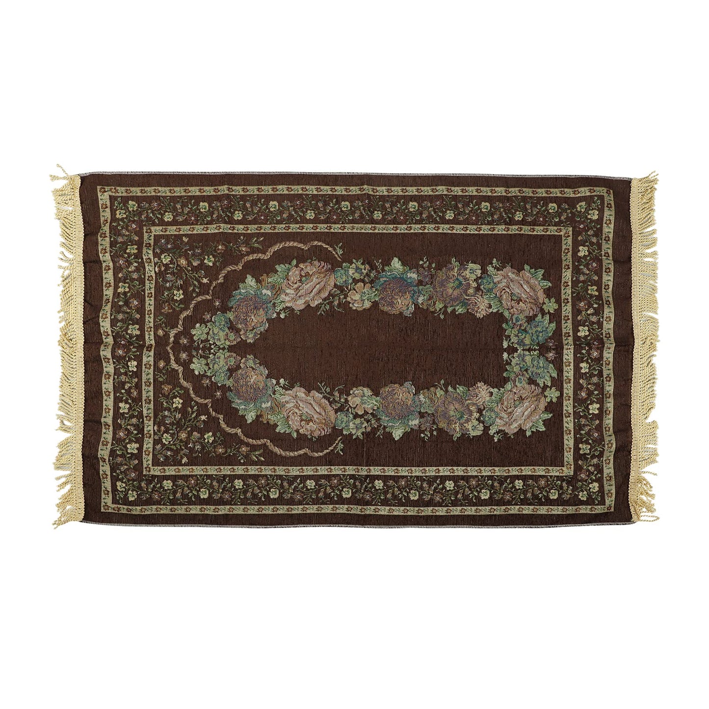 haozaikeji Muslim Prayer Rug Islamic Muslim Prayer Mat Floral Eid Ramadan Rug Namaz Seccade Arabic Turkish Sofa Table Rug Portable Meditation Rug Soft Embroidered Blanket with Tassel