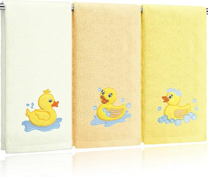 3 Pack Rubber Ducky Coastal Hand Towels
