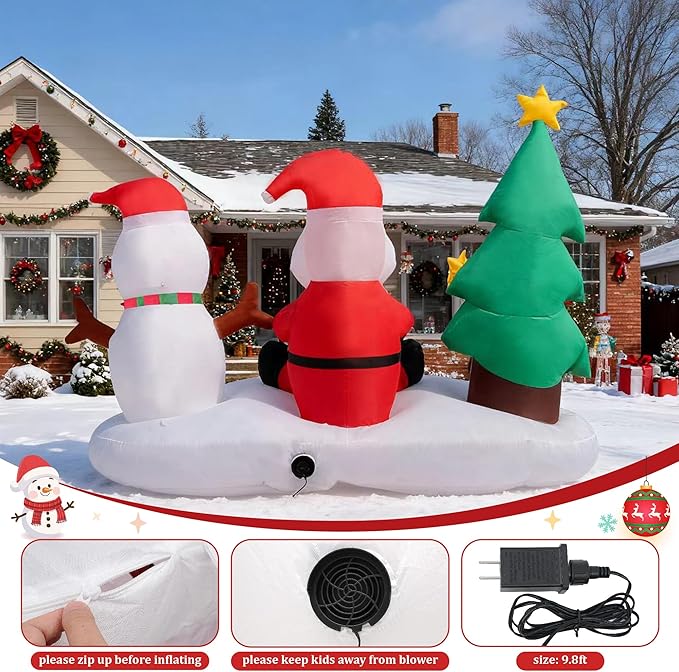 Inflatable Decoration for Inflatable Decoration in Outdoor Courtyards, Indoor Gardens, and Lawns (Christmas Countdown)