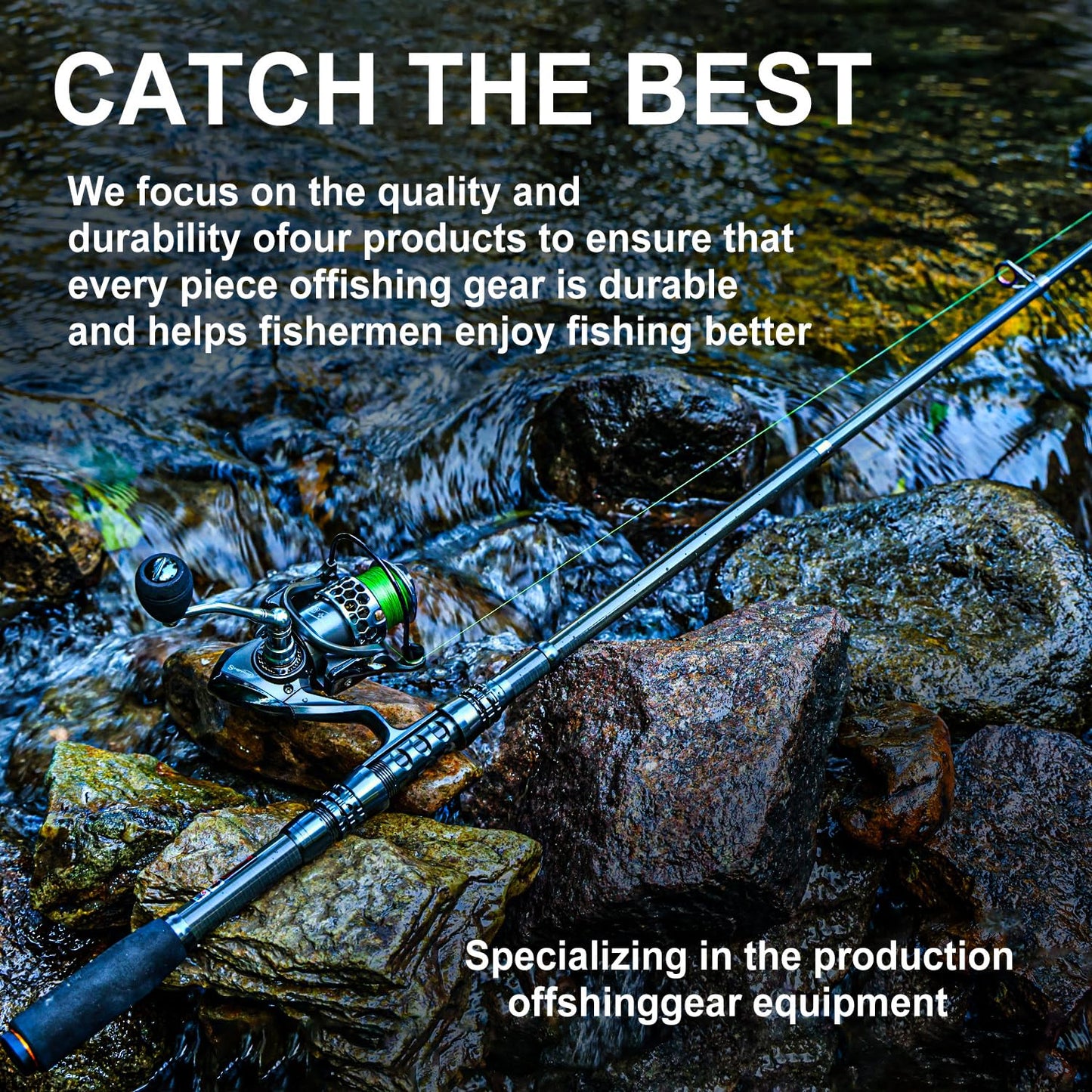 Sougayilang Fishing Rod Combos with Telescopic Fishing Pole Spinning Reels Fishing Carrier Bag for Travel Saltwater Freshwater Fishing