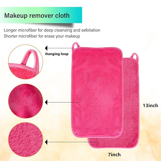 Nugilla Makeup Remover Cloth, 13x7 Inch Reusable Makeup Remover Towels