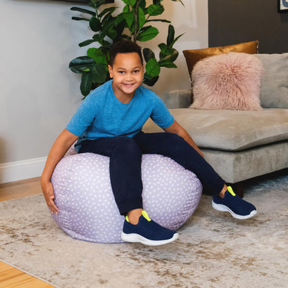 Big Joe Classic Bean Bag Chair, Mini Clouds Oat Smartmax, Durable Polyester Nylon Blend, 2 feet Round