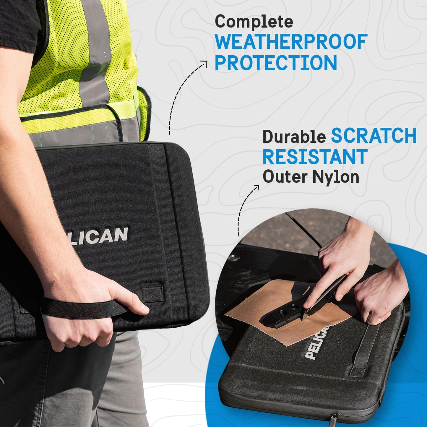 Pelican Ranger Series - Laptop Bag/Sleeve - 16 Inch, Black [Elastic Carrying Handle] [Secure Zip Lock] Water Resistant & Heavy Duty Laptop Case for MacBook Pro 16 / Air, iPad Pro, HP, Dell, Lenovo