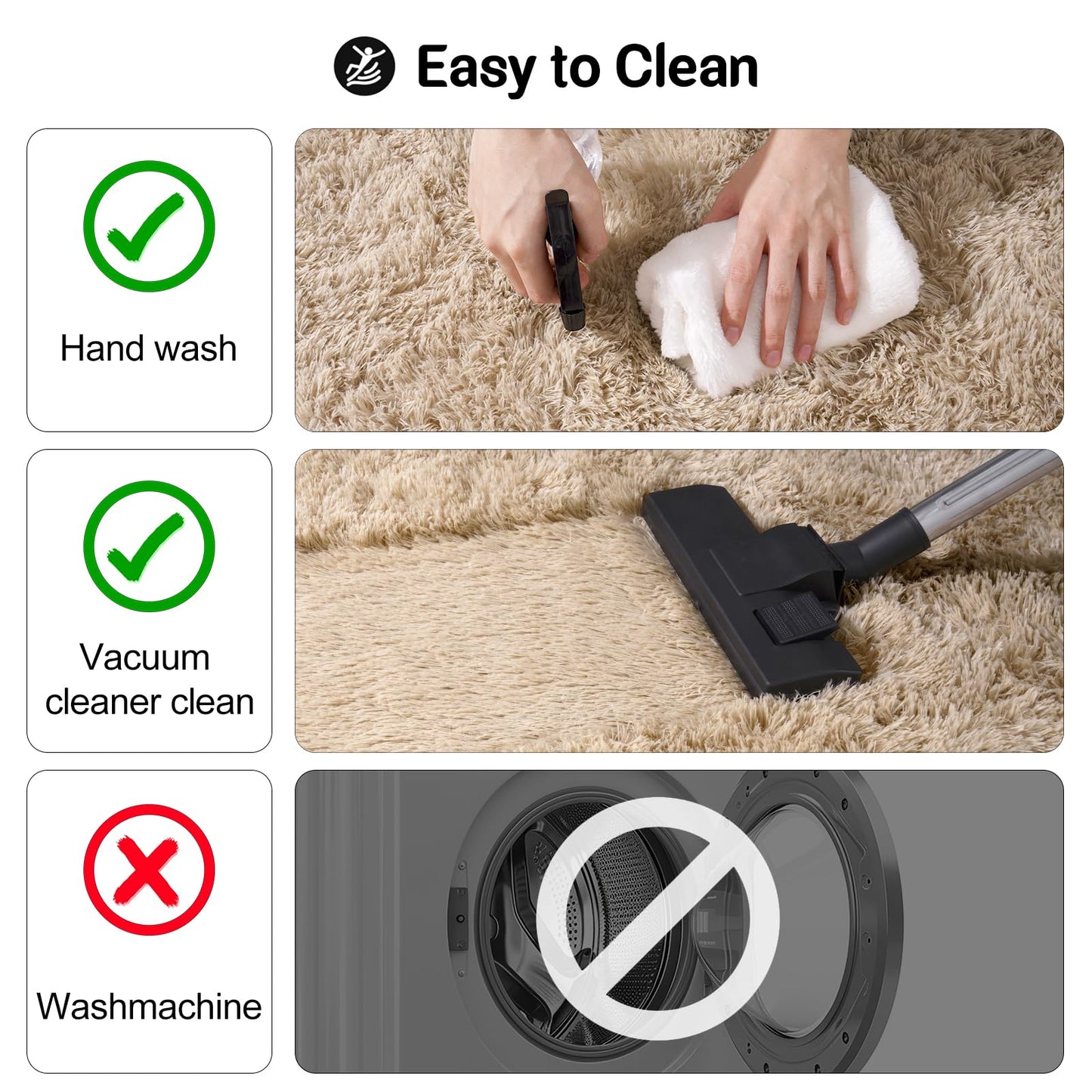 qulint Large Area Rug for Living Room 10x14, Soft Fluffy Tan Area Rug for Bedroom, Shag Shaggy Fuzzy Nursery Carpets for Boys and Girls Dorm Room Kid Room Home Decor (10ft x 14ft, Light Tan)