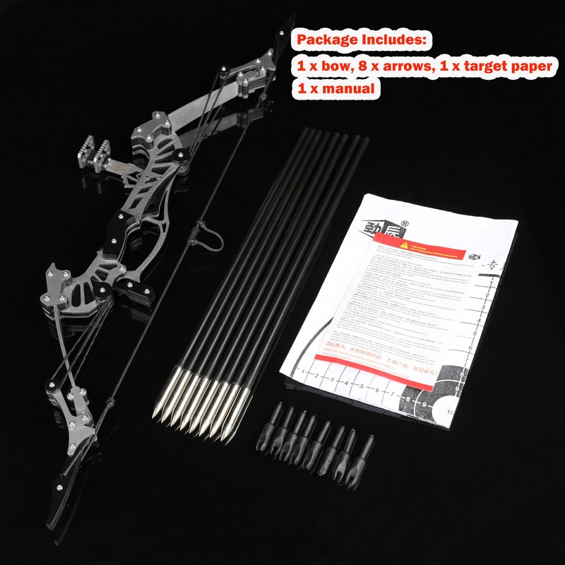 ZSHJGJR 6"/7.4"/7.9"/8.6"/8.8"/9.5"/16" Compound Bow Set Training Bow RH/LH for Archery Outdoor Sports Hunting Shooting Practice Cool Stuff Entertainment Fun Gift (16 inch Bow)