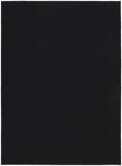 Garland Rug Town Square Black 8' x 10' Non Slip Area Rug for Living Rooms & Hallways, Stylish & Durable for High-Traffic Areas