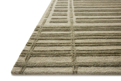 Loloi Chris Loves Julia Bradley Collection, Sage & Olive, 5'-0" x 7'-6" Area Rug – Classic Striped Area Rugs for Living Room, Bedroom, Entryway & Hallway, High Traffic Area Home Decor Rug