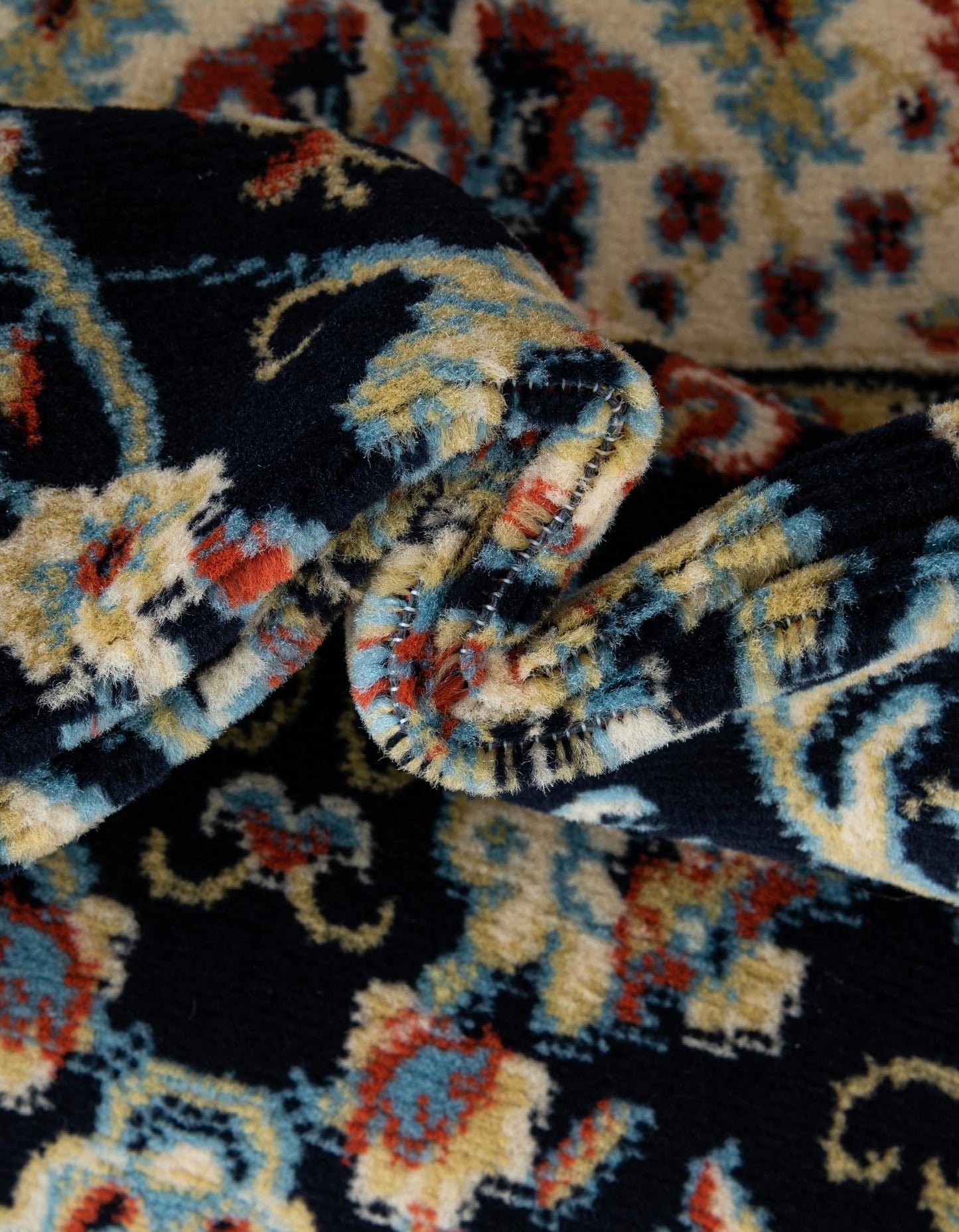 Unique Loom Sialk Hill Collection Area Rug - Washington (4' 1" x 6' 1" Rectangle, Navy Blue/ Cream)