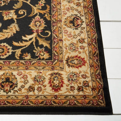 Home Dynamix 3208-457 Royalty Elati Traditional Area Rug 43"x62", Oriental Black/Ivory