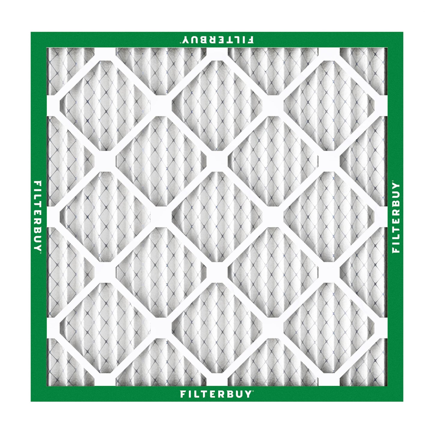 Filterbuy 20x20x1 Air Filter MERV 8 Essential Dust & Allergy Defense (12-Pack), Electrostatic Pleated HVAC AC Furnace Filters Replacement, Made in USA (Actual Size: 19.50 x 19.50 x 0.75)