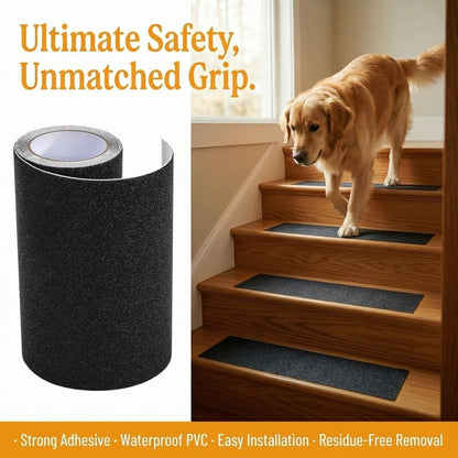 Peohud Anti Slip Traction Tape, 9.8 Inches x 16.4 Ft Heavy Duty Grip Tape for Stairs, Non Skid Abrasive Adhesive for Indoor Outdoor Steps, Stair Treads, Skateboard