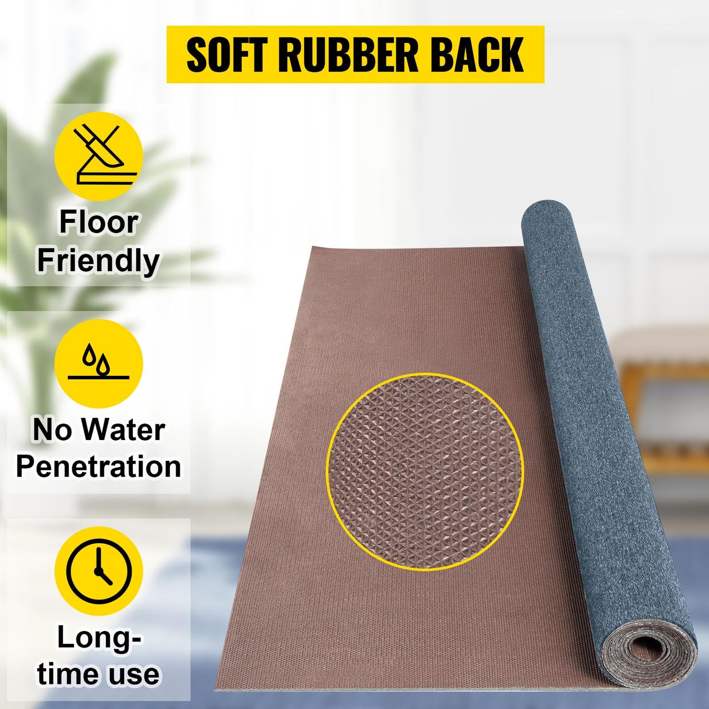 Happybuy 6 ft x 13 ft Grey Marine Carpet for Boats Waterproof - 0.18" Thick Indoor Outdoor Rug Carpet Roll for Home Patio Porch Deck