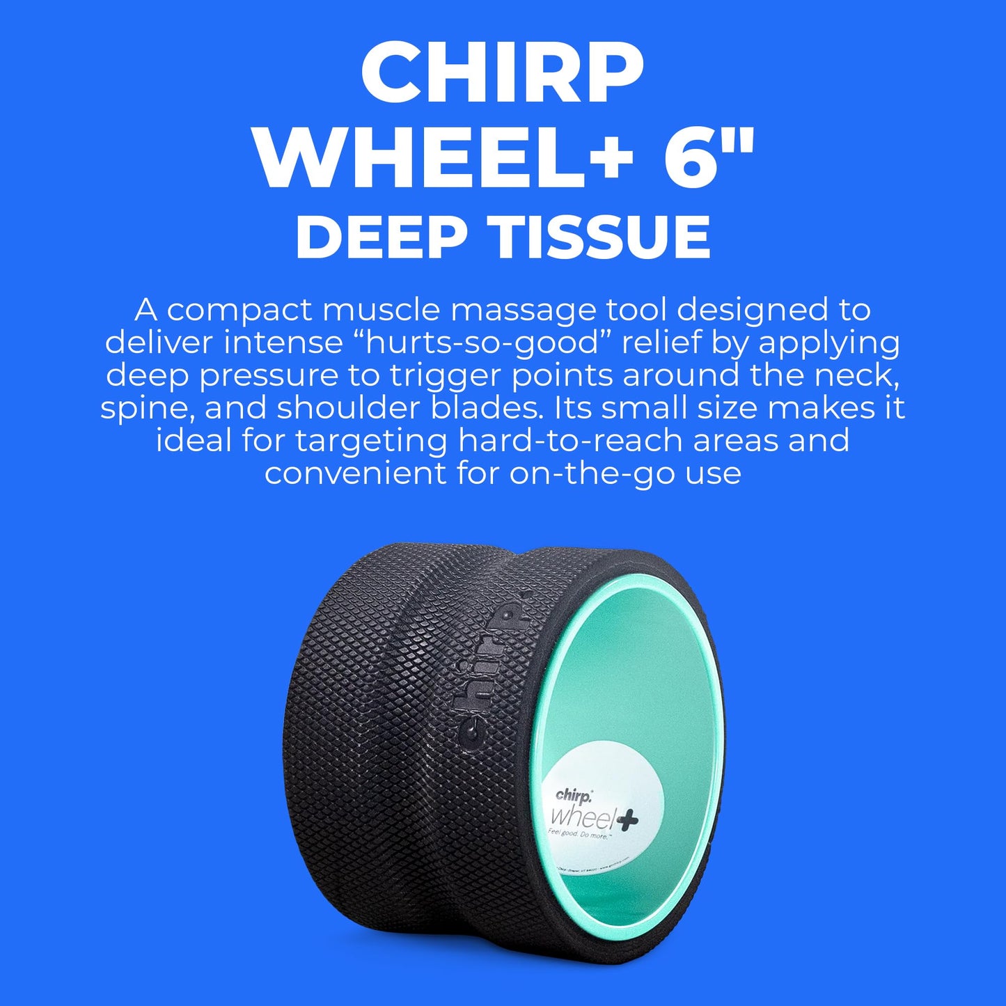 Chirp Wheel Foam Roller – Targeted Back & Neck Relief, Lumbar Spine Stretcher, Spinal Decompression Back Stretcher, Massage Roller with Density Foam for Physical Therapy, Supports 500lbs, 2-Inch Mint