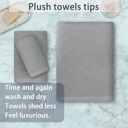 VOOVA & MOVAS Gray Towels for Bathroom