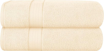 GLAMBURG 700 GSM Premium Cotton 2-Pack Oversized Extra Large Bath Sheet Set