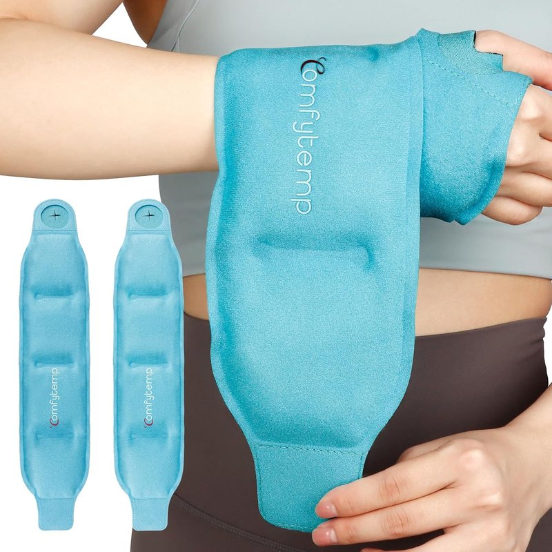 Wrist Ice Pack Wrap for Carpal Tunnel Relief | Reusable Gel Compress for Hand Pain - 2 Packs