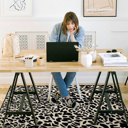 Office Chair Mat for Hardwood Floor, 48"x36" Easy Glide Computer Desk Mat Protector for Rolling Chair Under Desk Rug Nonslip Backing, Machine Wash, (Modern)