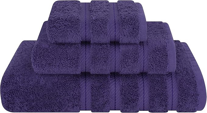 American Soft Linen Premium 3 Piece Towel Set, 1 Bath Towel 1 Hand Towel 1
