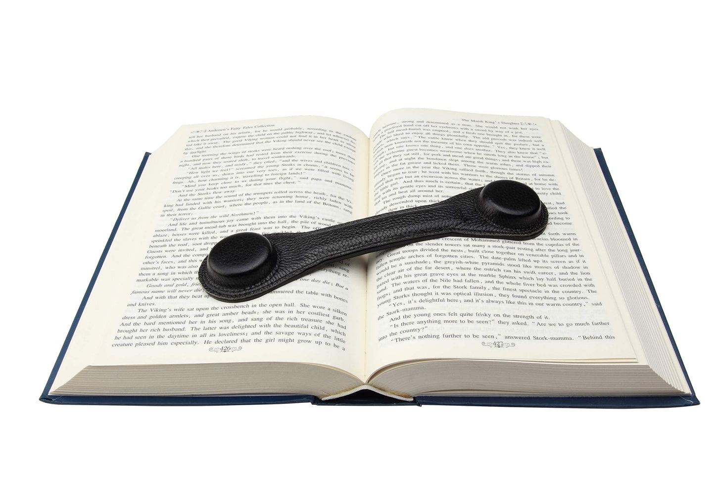 Superior Essentials Leather Bookmark Book Holder - Black Leather Paper Weights for Cookbooks, Textbooks, and Workbooks - Hands-Free Reading with Non-Slip Design and Magnetic Bookmark [1-Pack]