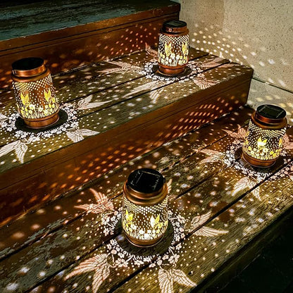 4 Pack Hummingbird Birthday Gifts for Women Mom Grandma Solar Lanterns Outdoor Waterproof Garden Decor Metal Hanging LED Decorative Light for Patio Yard Lawn Backyard Front Porch Gardening Gifts