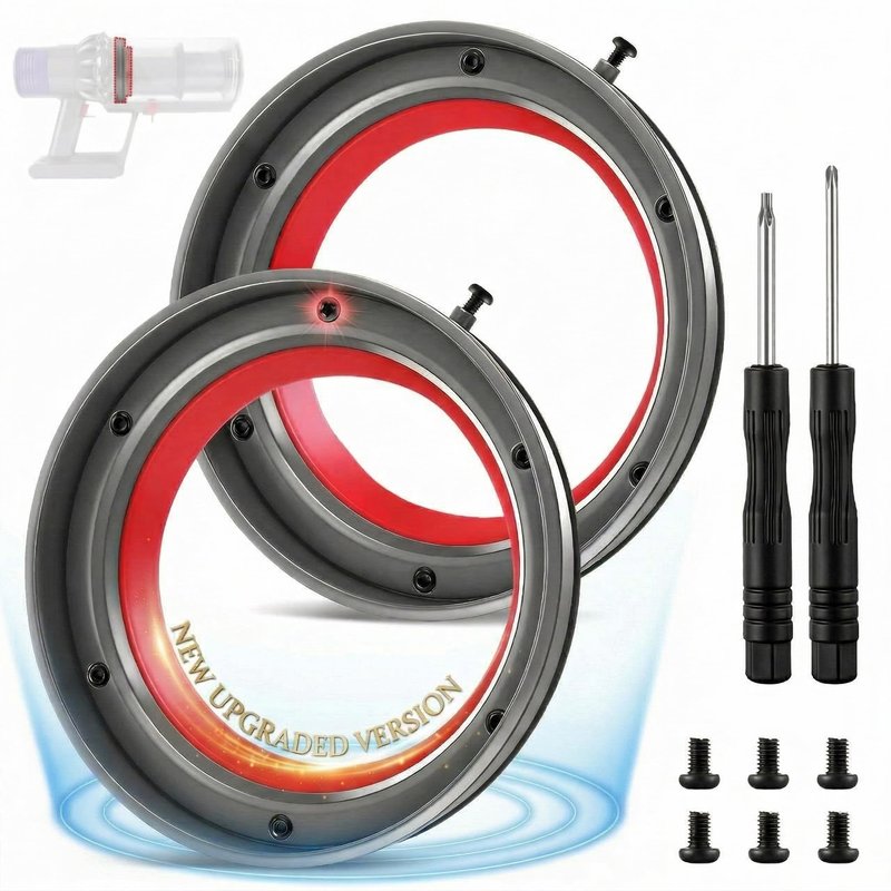 Saillong 2 Pack Upgraded Dust Bin Sealing Rings Compatible with Dyson V11 V15 Gen5 SV14 SV15 SV22, Bin Sealing Ring Assembly with Screwdrivers and Screws, Vacuum Cleaner Canister Replacement Parts