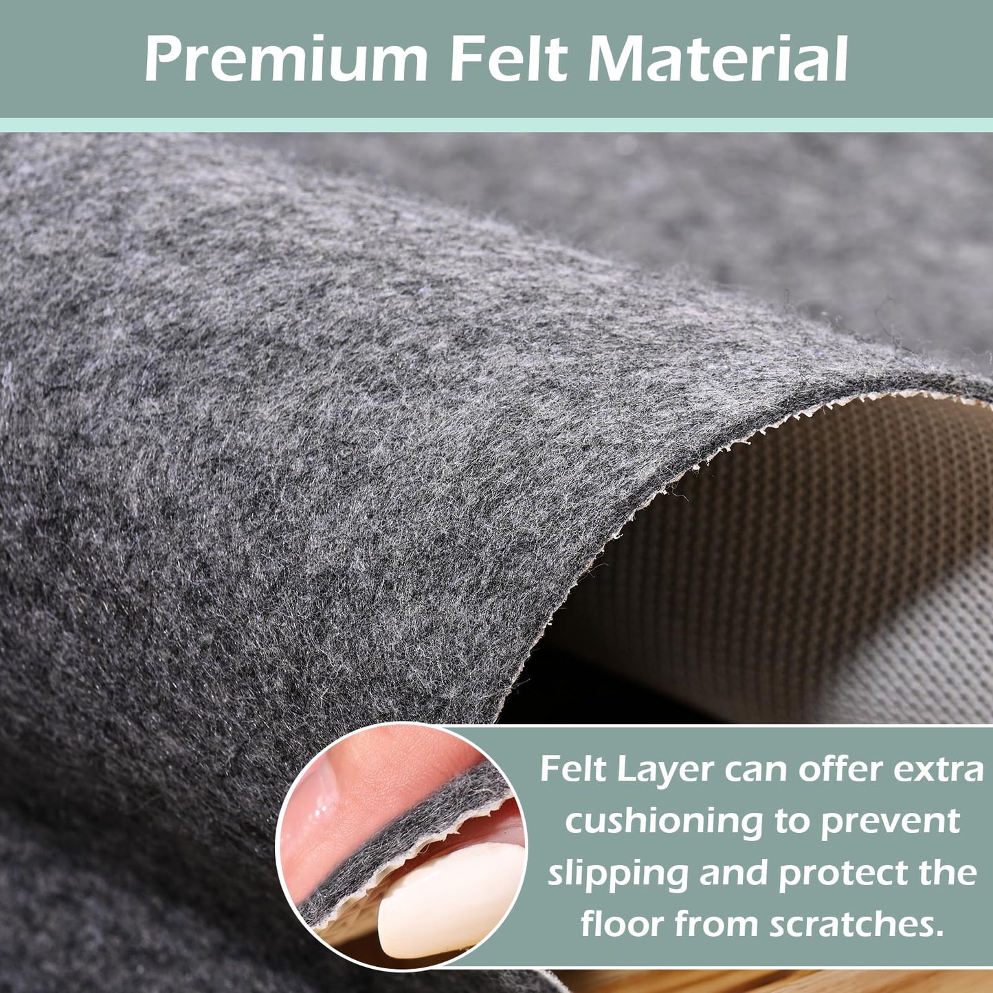 Non-Slip Rug Pads,3x5ft Waterproof Rug Pad,Carpet Pad for Hardwood,Tile,All Floors – Floor Protection,Cushioning, Anti-Slip Grip