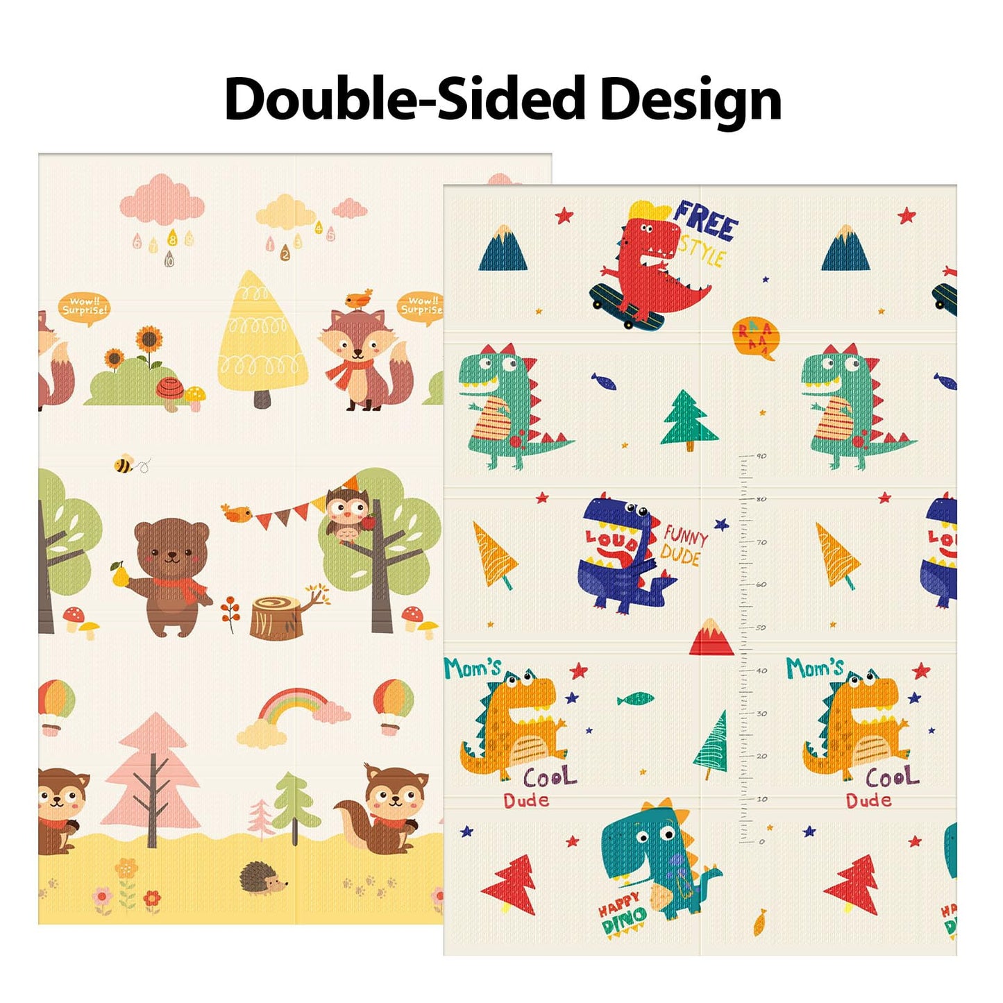 XVISHX Baby Play Mat, 74 x 50 Inch Play Mat Perfect for Use Baby Playpen, Foldable Baby Foam Playmat for Floor, Portable Waterproof Activity PlayMats for Babies, Infants and Toddlers