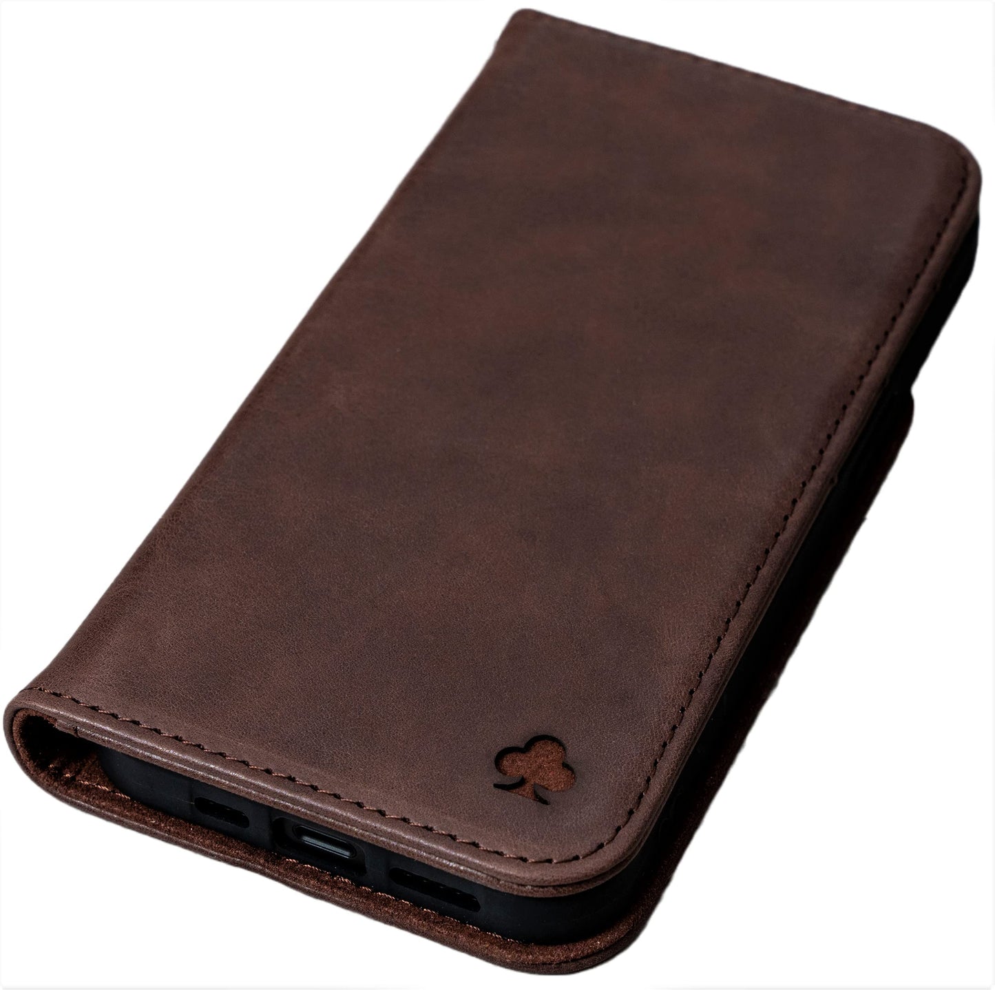 Porter Riley - Leather Case for Samsung Galaxy S21. Premium Genuine Leather Stand Case/Wallet/Cover (Chocolate Brown)