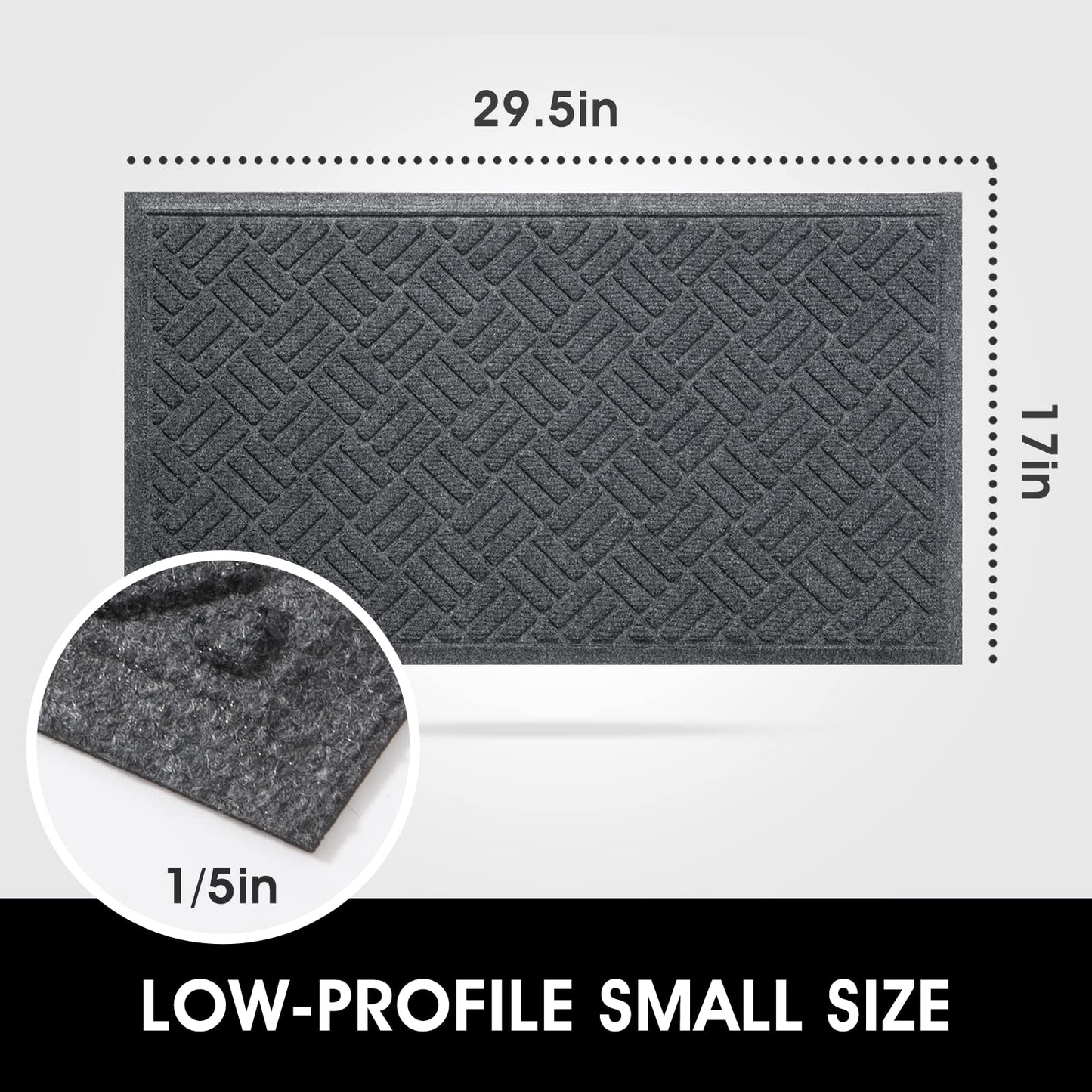 MATALL Front Door Mat 2 Pack Indoor and Outdoor Welcome Mat, Absorbent and Drain Away Water Heavy Duty Entryway Doormat for Front Back Doors, Laundry Rooms, Mudrooms and More, 29.5x17.5IN