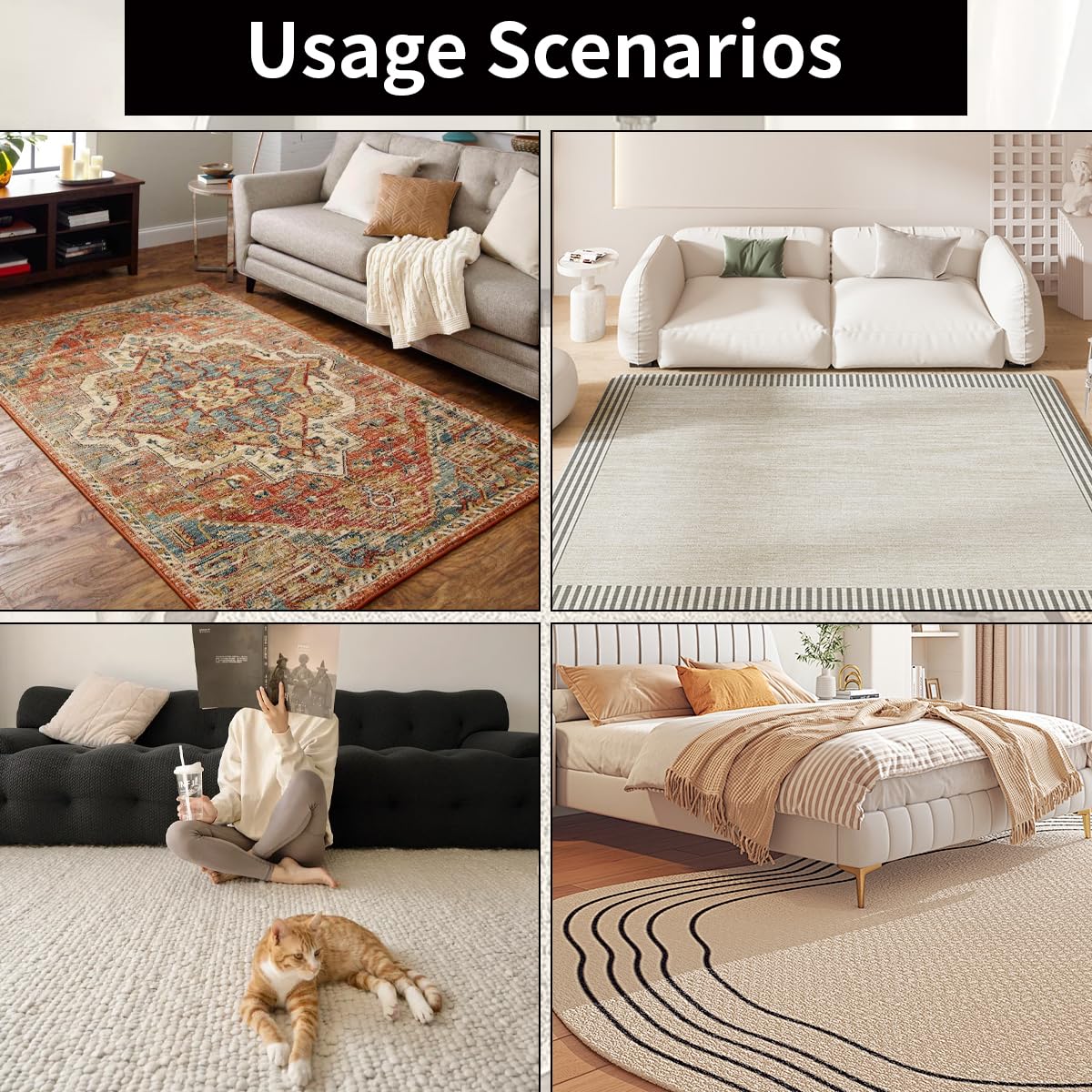 Extra Large Area Rug Liner, 9x12 Foot Thick Felt Pad for All Floors, Keeps Rugs Softly and Securely in Place