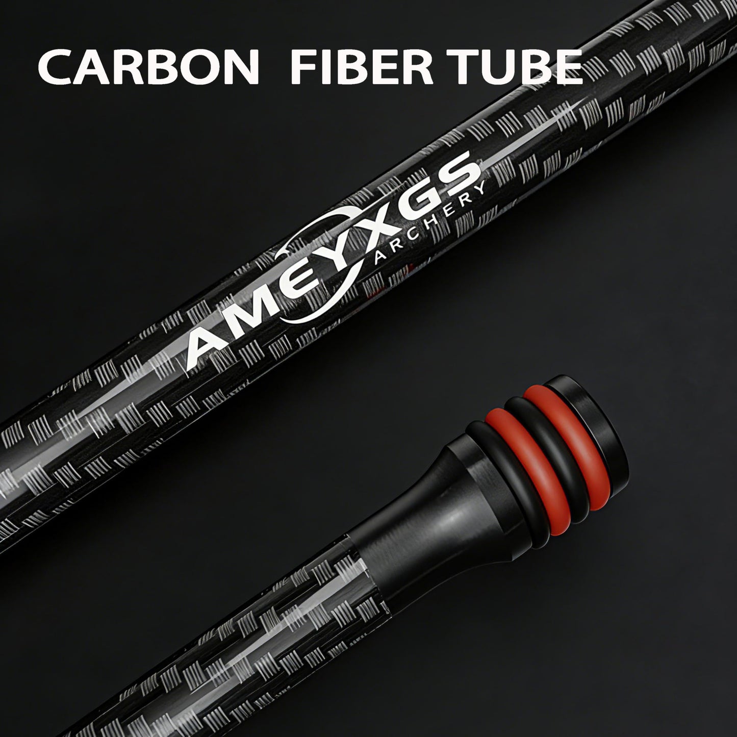 AMEYXGS 6/8/10/12 Inch Archery Bow Stabilizer Carbon Fiber Balance Bar Rod Side Rod Stabilizer Dampen Weight for Compound Bow Recurve Bow Accessory (Green, 6 Inch)